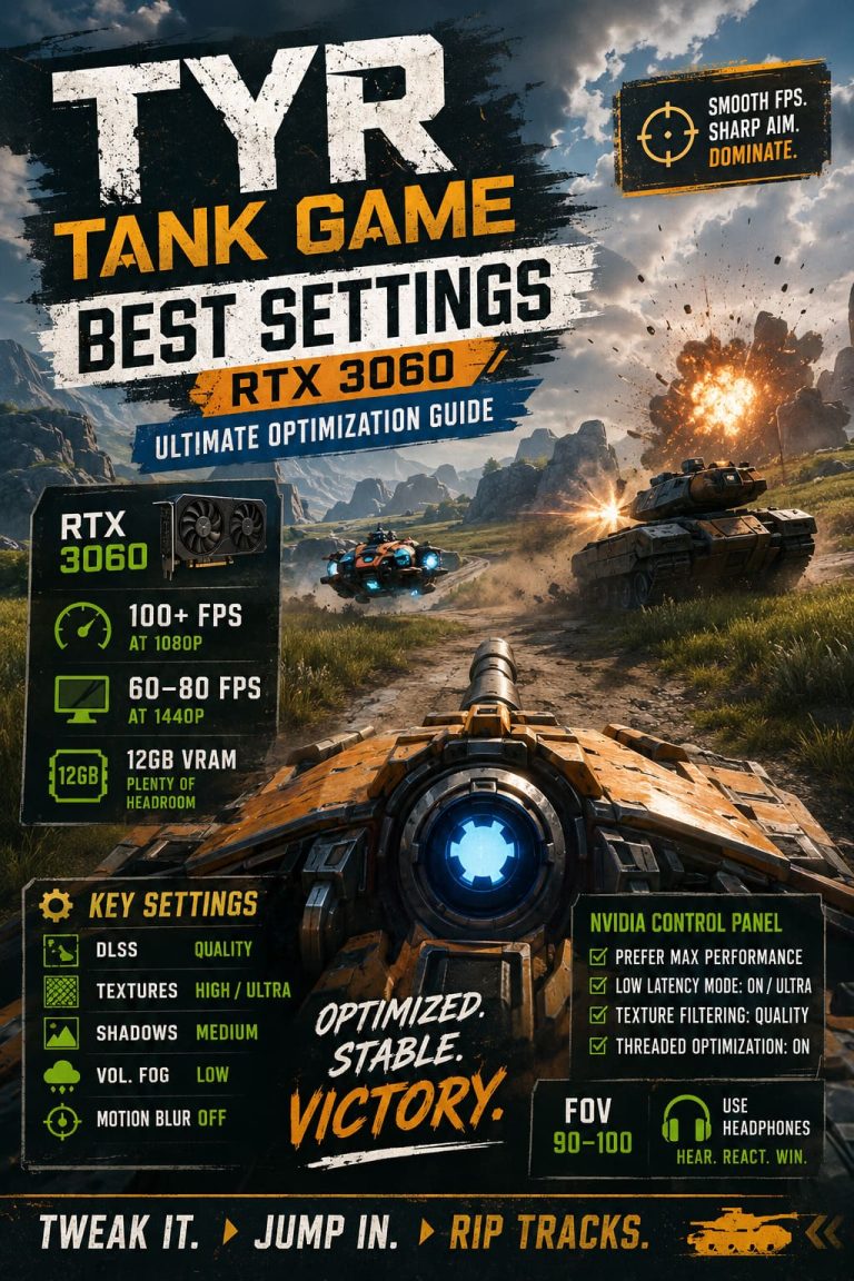 Tyr Tank Game Best Settings RTX 3060: Ultimate Optimization Guide