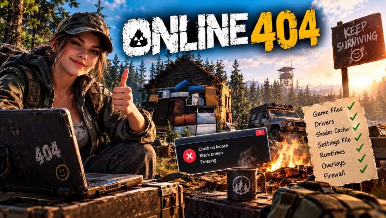 How to Fix Online 404 Crash on Launch, Freezing, and Startup Errors