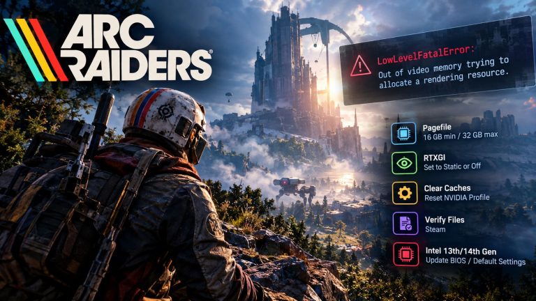 How to Fix ARC Raiders “Out of Video Memory Trying to Allocate a Rendering Resource” Crash (2026 Guide)