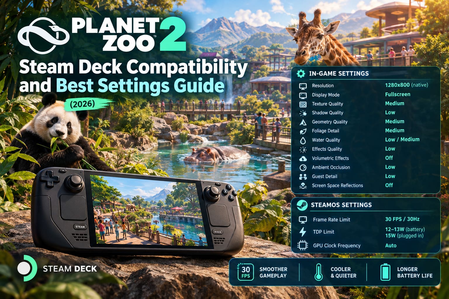 Planet Zoo 2 Steam Deck Compatibility and Best Settings Guide (2026 ...